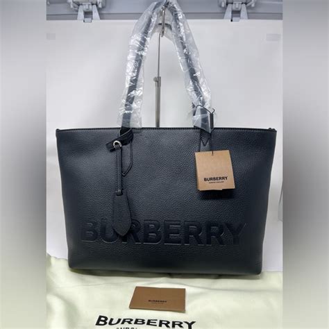 burberry ardwell bag|BURBERRY Calfskin Logo Embossed Medium Ardwell Tote.